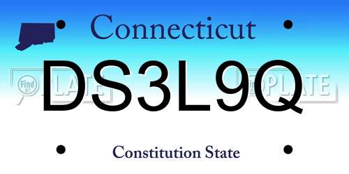 DS3L9Q Connecticut License Plate