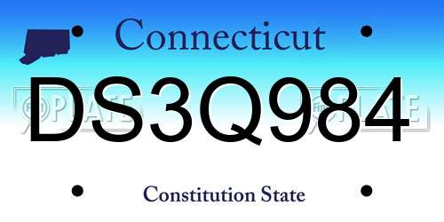 DS3Q984 Connecticut License Plate
