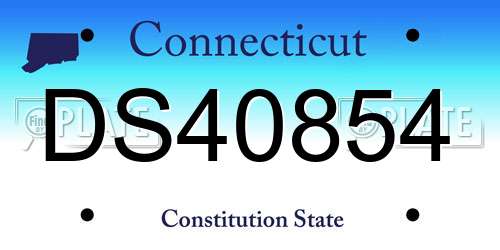DS40854 Connecticut License Plate
