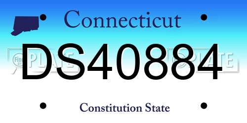 DS40884 Connecticut License Plate