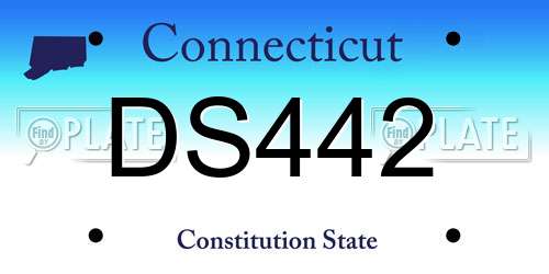 DS442 Connecticut License Plate