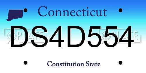 DS4D554 Connecticut License Plate