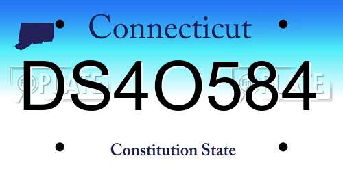DS4O584 Connecticut License Plate