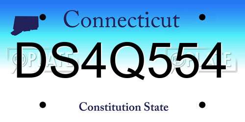 DS4Q554 Connecticut License Plate