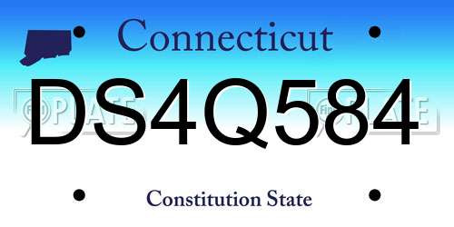 DS4Q584 Connecticut License Plate