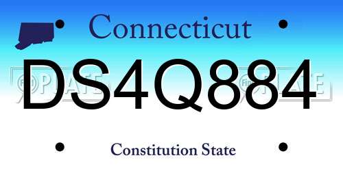 DS4Q884 Connecticut License Plate