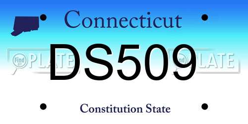 DS509 Connecticut License Plate