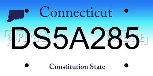 DS5A285 Connecticut License Plate