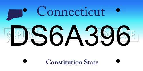 DS6A396 Connecticut License Plate