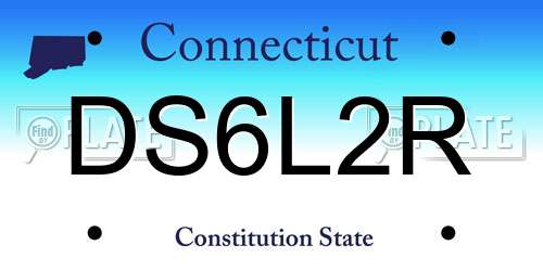 DS6L2R Connecticut License Plate