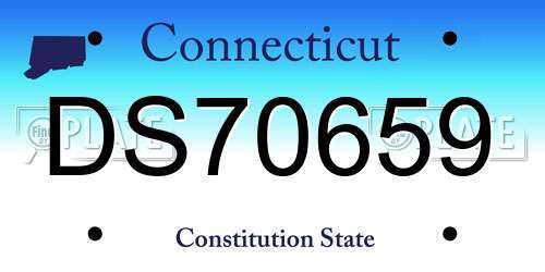 DS70659 Connecticut License Plate