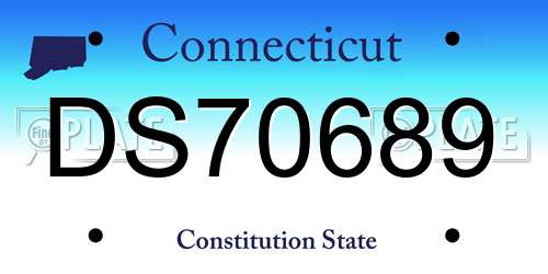 DS70689 Connecticut License Plate