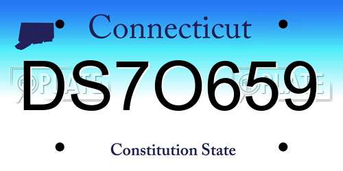 DS7O659 Connecticut License Plate