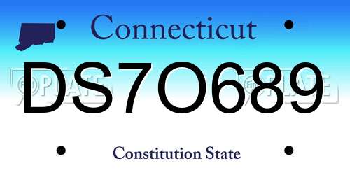 DS7O689 Connecticut License Plate