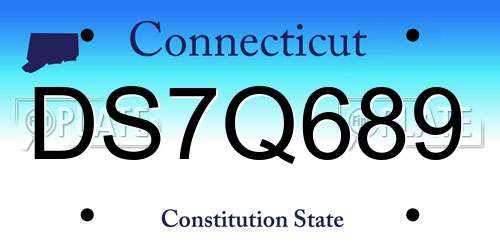 DS7Q689 Connecticut License Plate