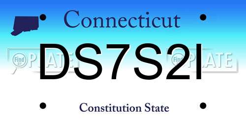 DS7S2I Connecticut License Plate