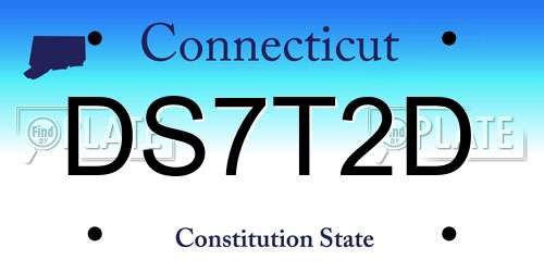 DS7T2D Connecticut License Plate