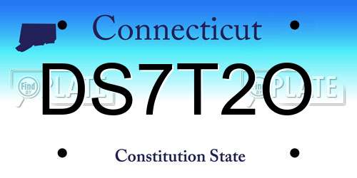 DS7T2O Connecticut License Plate