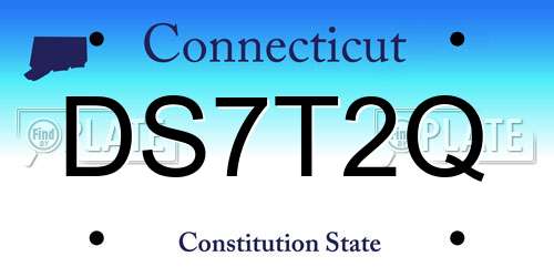 DS7T2Q Connecticut License Plate
