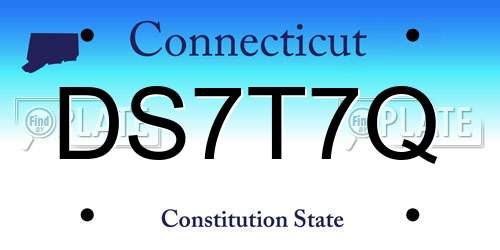 DS7T7Q Connecticut License Plate