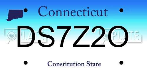DS7Z2O Connecticut License Plate