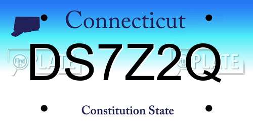 DS7Z2Q Connecticut License Plate