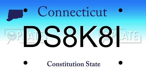 DS8K8I Connecticut License Plate
