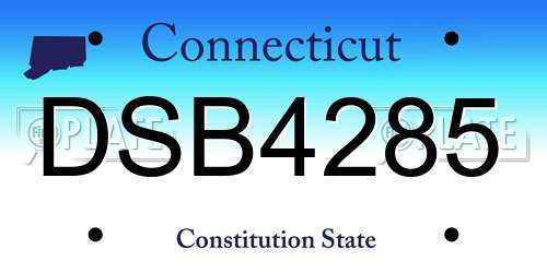 DSB4285 Connecticut License Plate