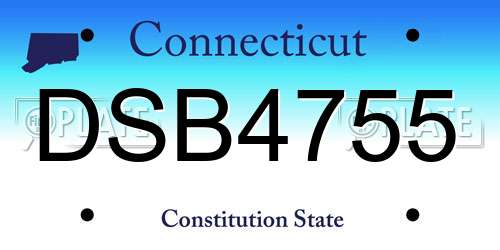 DSB4755 Connecticut License Plate