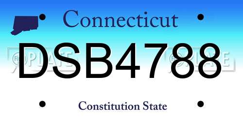 DSB4788 Connecticut License Plate