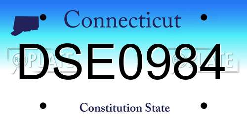 DSE0984 Connecticut License Plate