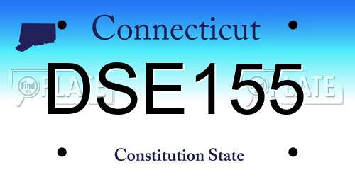 DSE155 Connecticut License Plate