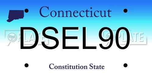 DSEL90 Connecticut License Plate