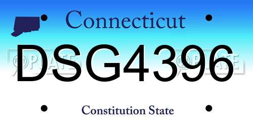 DSG4396 Connecticut License Plate