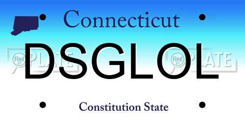 DSGLOL Connecticut License Plate