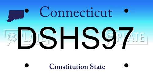 DSHS97 Connecticut License Plate