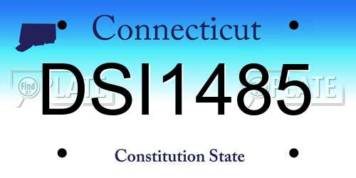 DSI1485 Connecticut License Plate