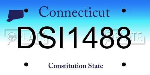 DSI1488 Connecticut License Plate