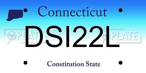 DSI22L Connecticut License Plate