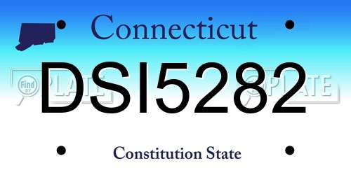 DSI5282 Connecticut License Plate