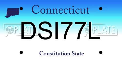 DSI77L Connecticut License Plate