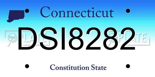 DSI8282 Connecticut License Plate