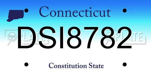 DSI8782 Connecticut License Plate