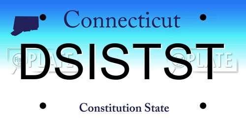 DSISTST Connecticut License Plate