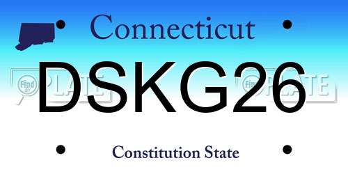 DSKG26 Connecticut License Plate
