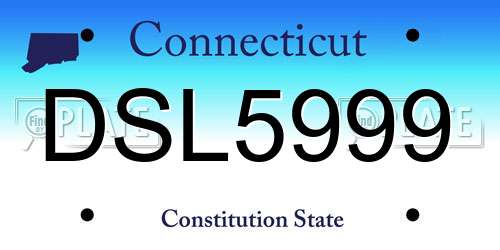 DSL5999 Connecticut License Plate