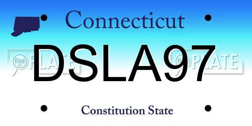 DSLA97 Connecticut License Plate