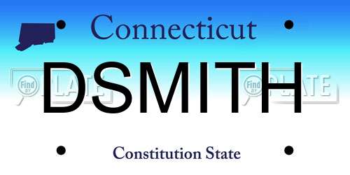 DSMITH Connecticut License Plate