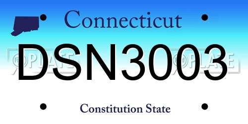 DSN3003 Connecticut License Plate