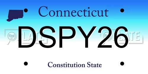 DSPY26 Connecticut License Plate